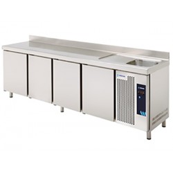 MPGF-225 HC - Mesa refrigerada gastronorm con fregadero 4...